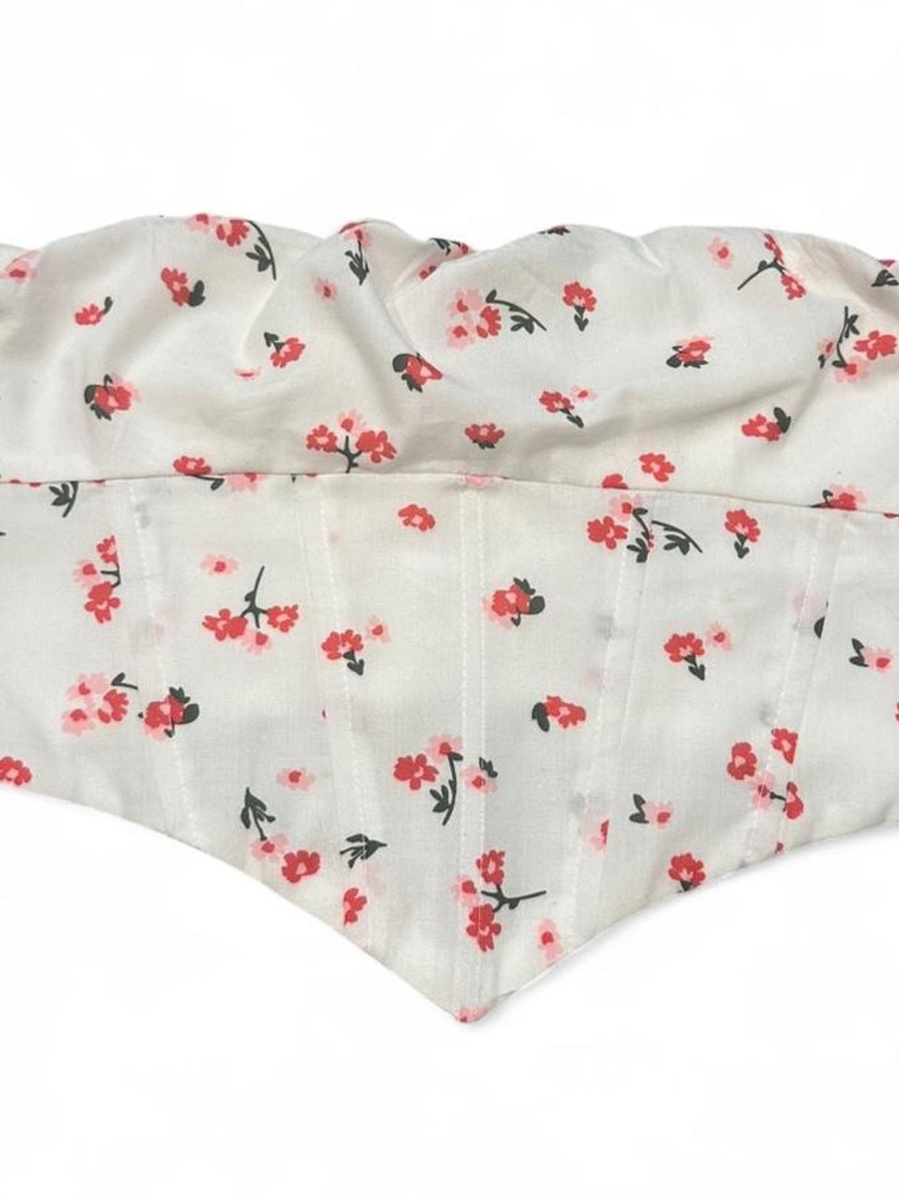 Princess Polly White Floral Sweetheart Corset Crop Top